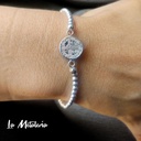 Pulsera Bolitas de Plata y San Benito