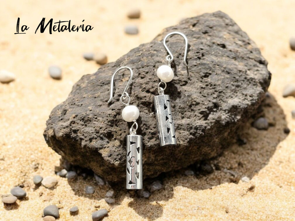 Aretes Calados con Perla