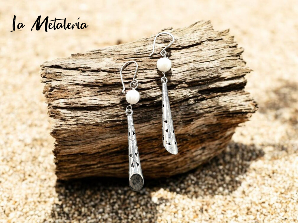 Aretes Calados con Perla