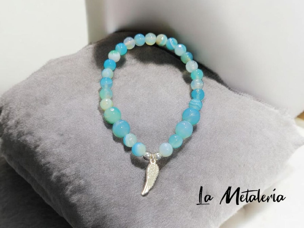 Pulsera Pmp Ala Ágatas Facetadas