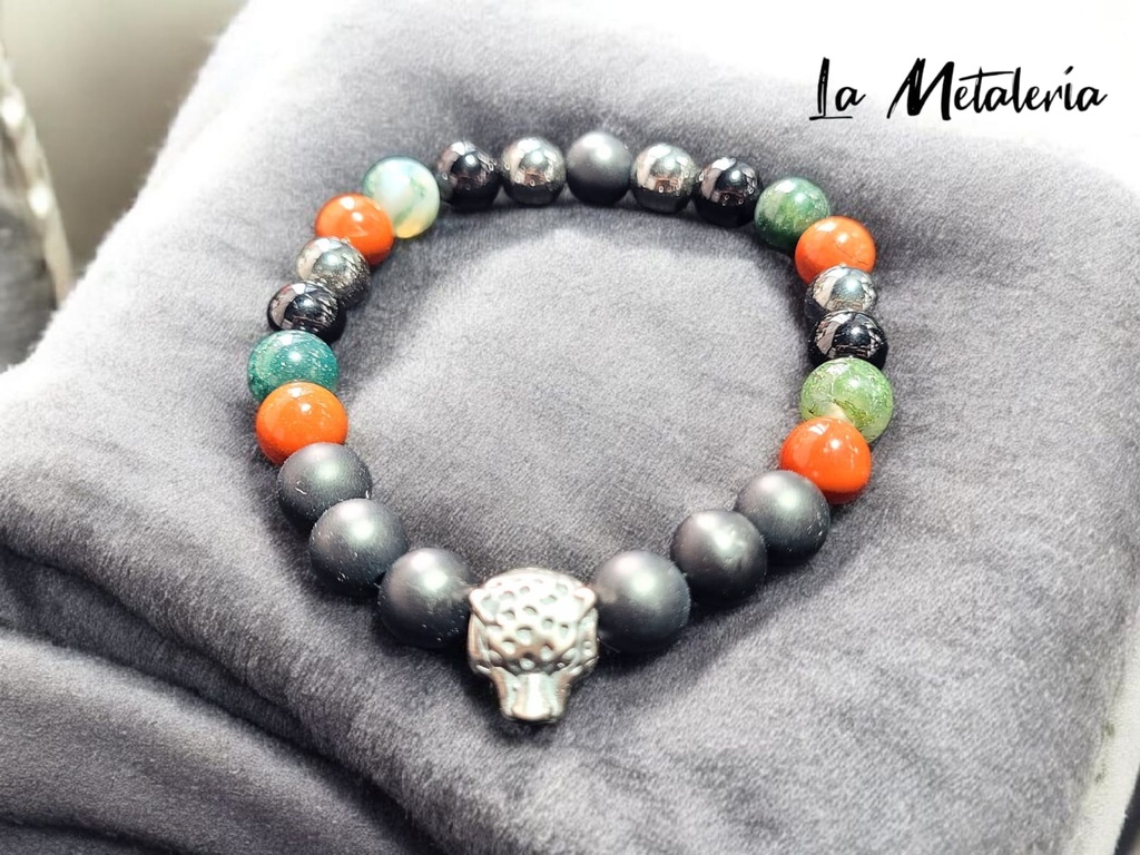 Pulsera Php Jaguar Ágata Verde