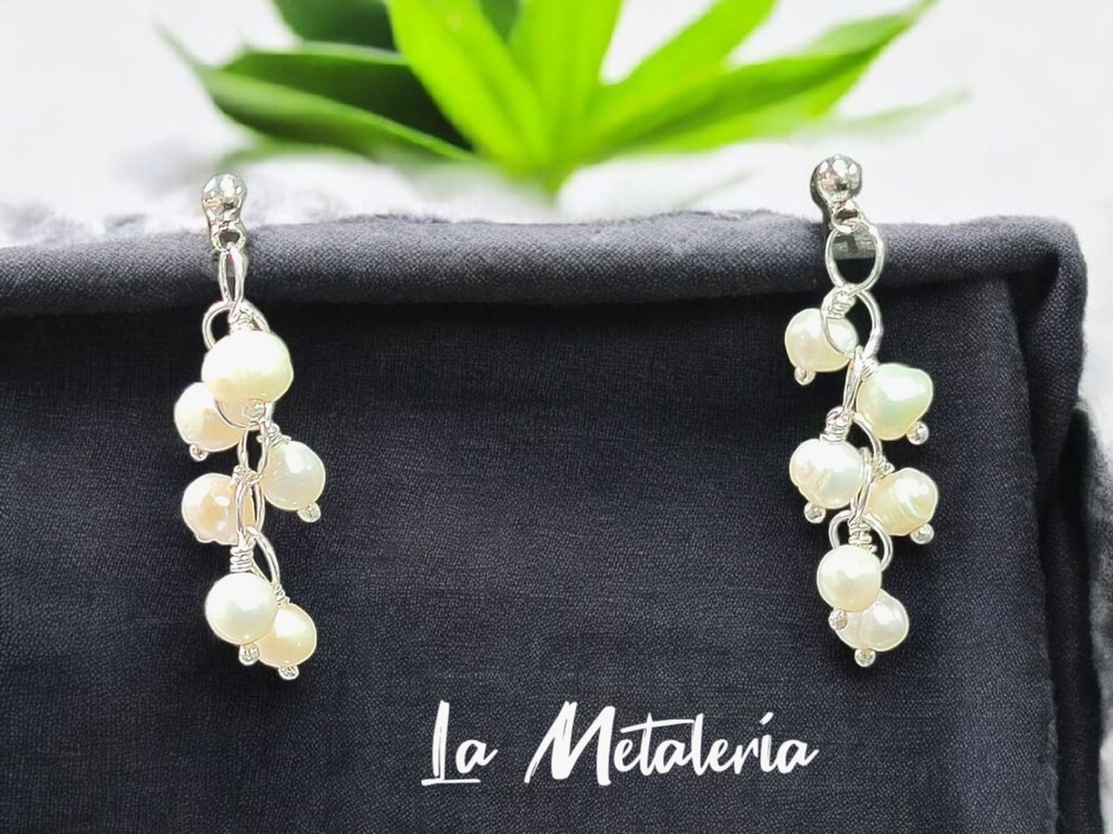 Aretes Perlas x 6