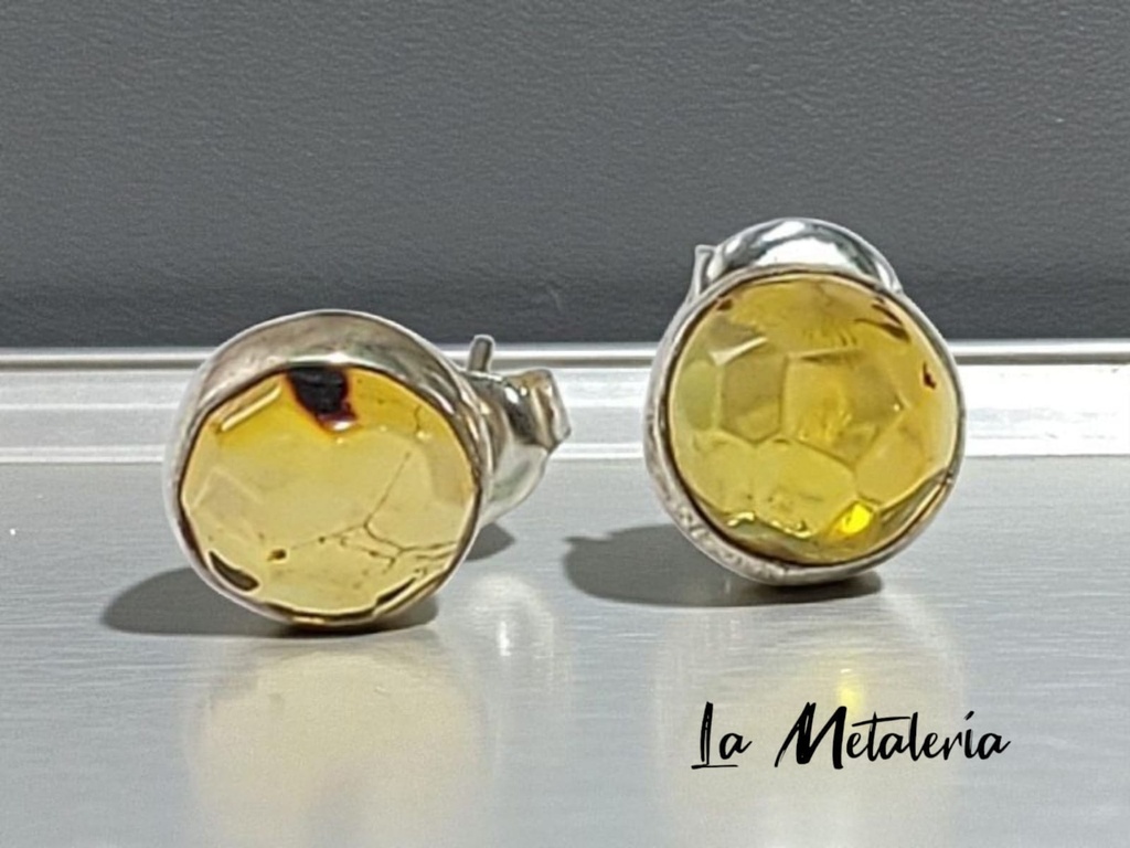 Aretes Facetados Ámbar