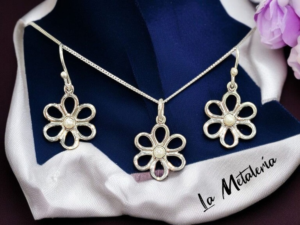 Set Flores con Perla