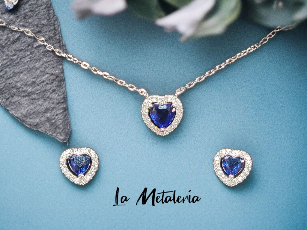 Set Corazones Azules