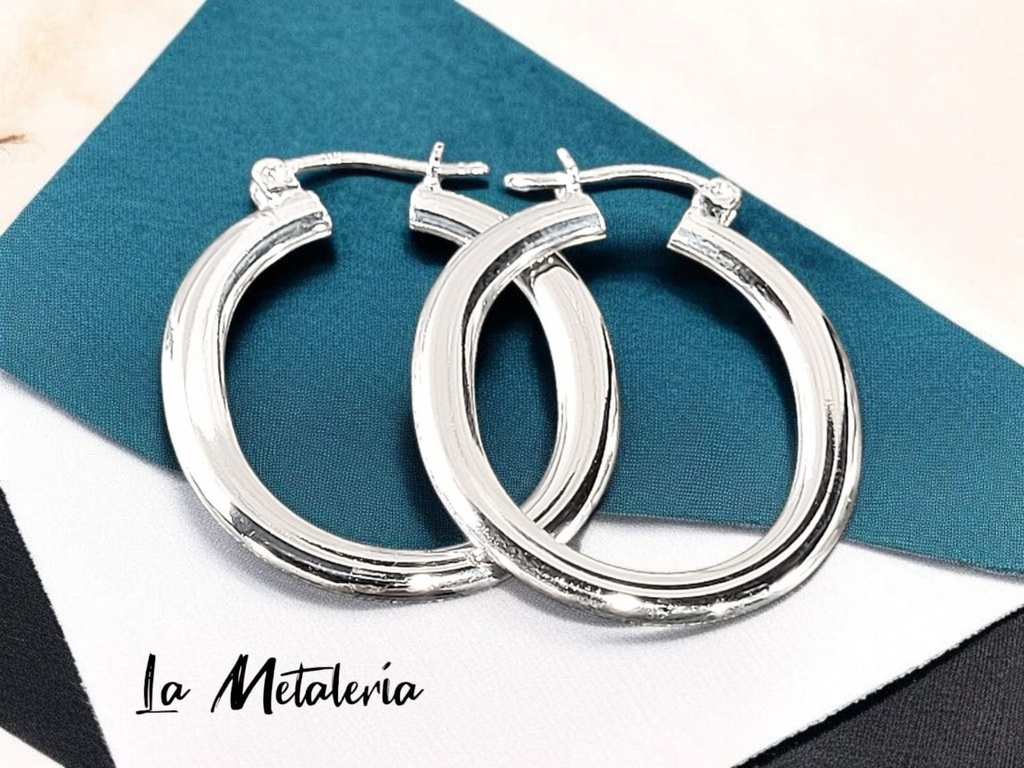 Arracadas Planas Ovaladas