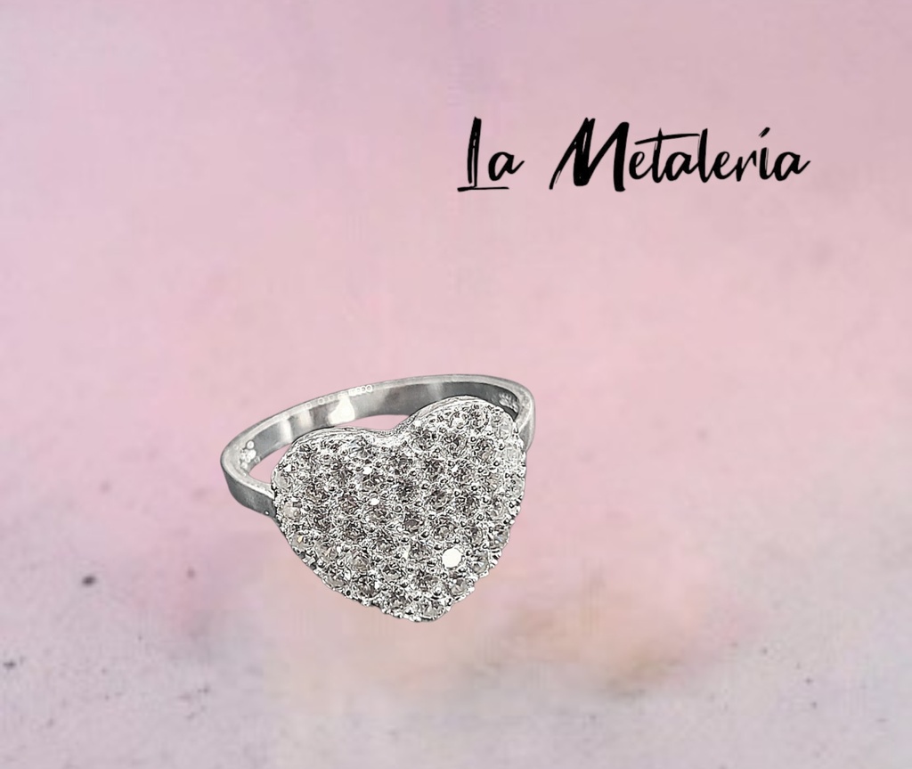 Anillo Corazón con Zirconias