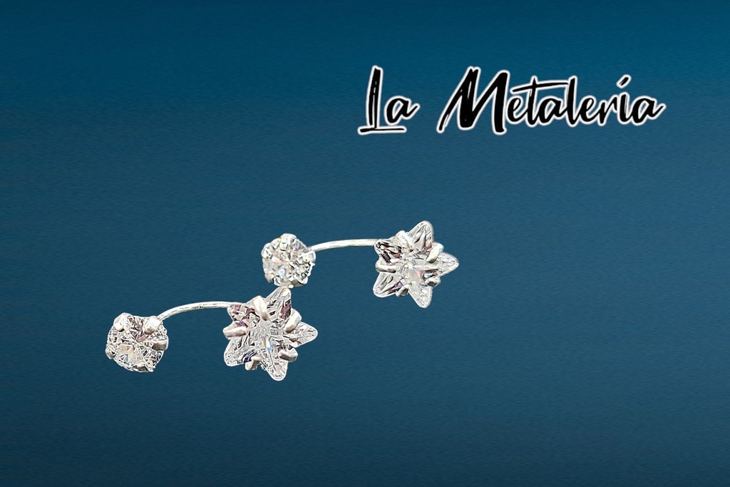 Aretes de Teléfono con Zirconia Estrella