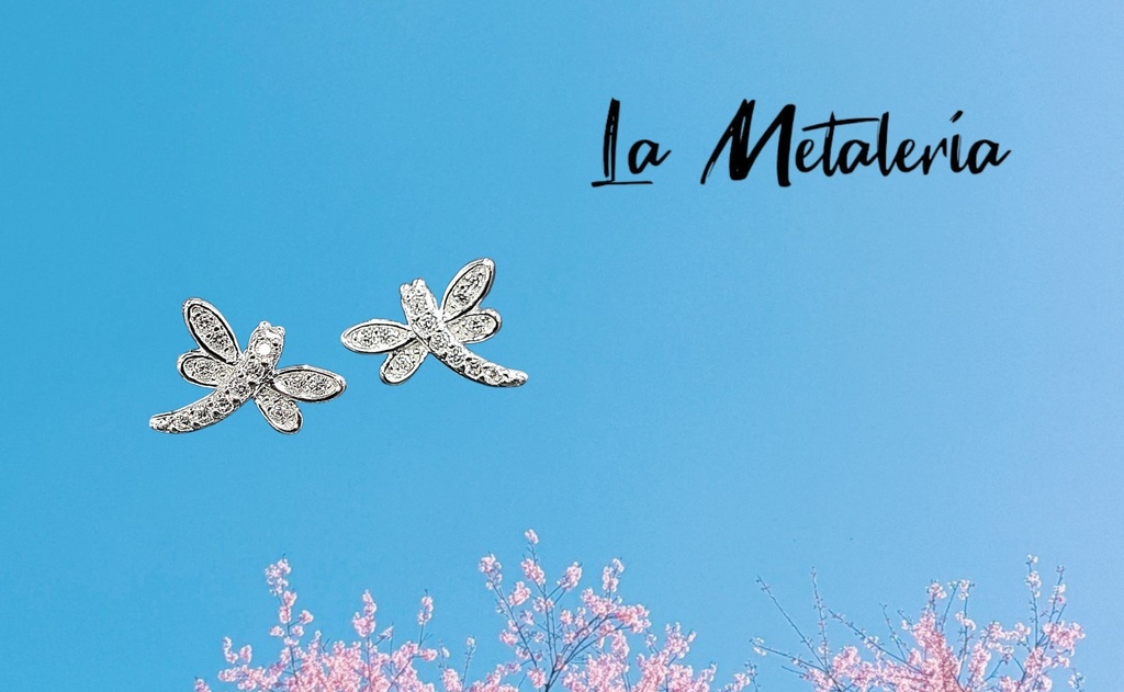 Broquel Libélula con Zirconias