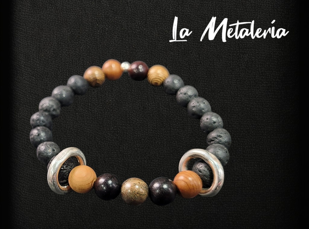 Pulsera PHP Aros Madera