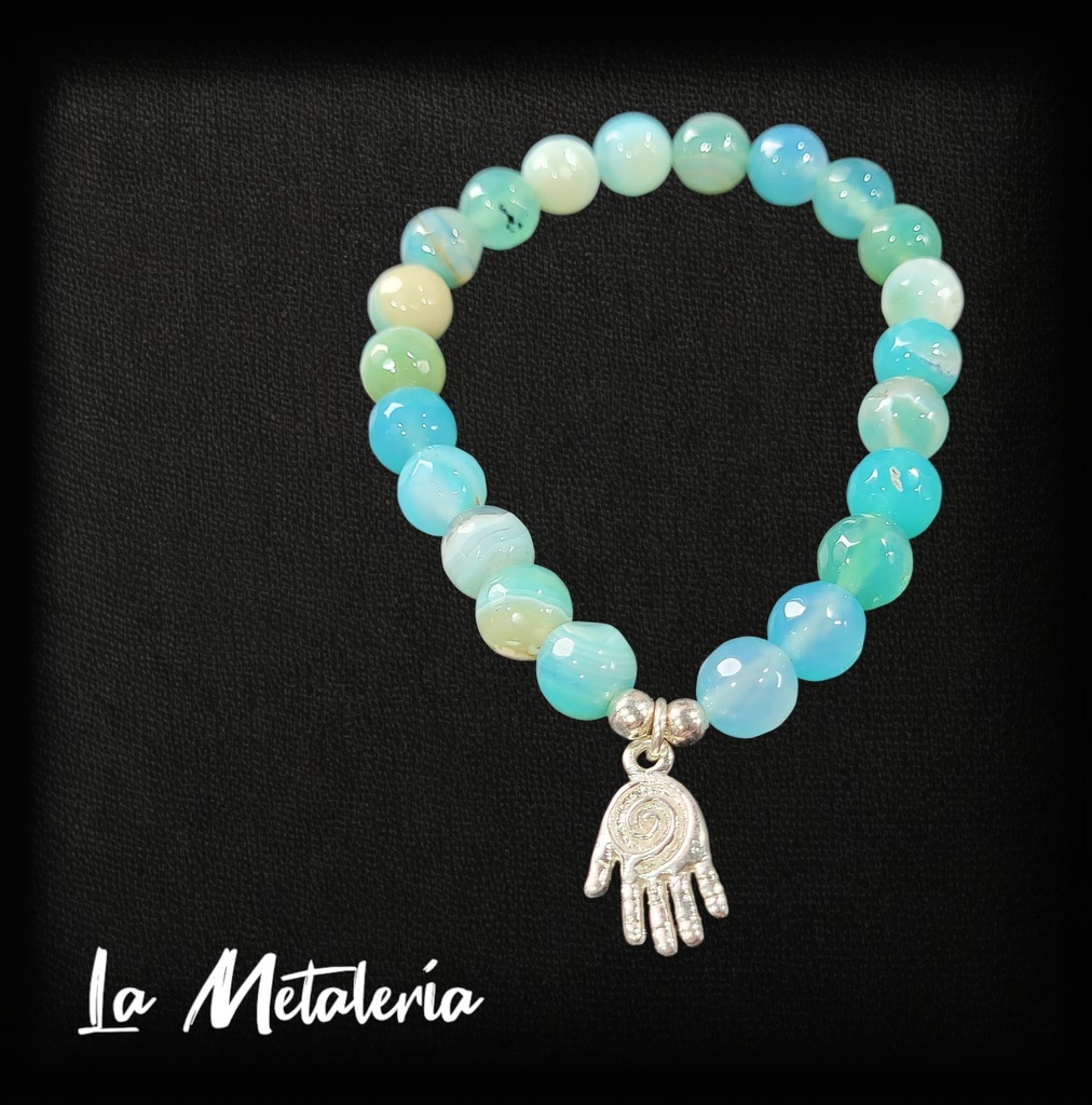 Pulsera PMP Mano Espiral Ágatas