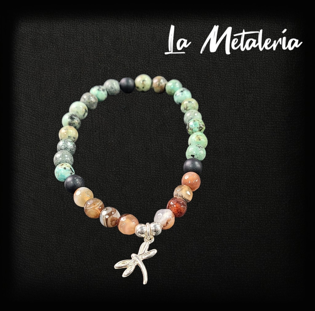 Pulsera PMP Libélula Turquesas