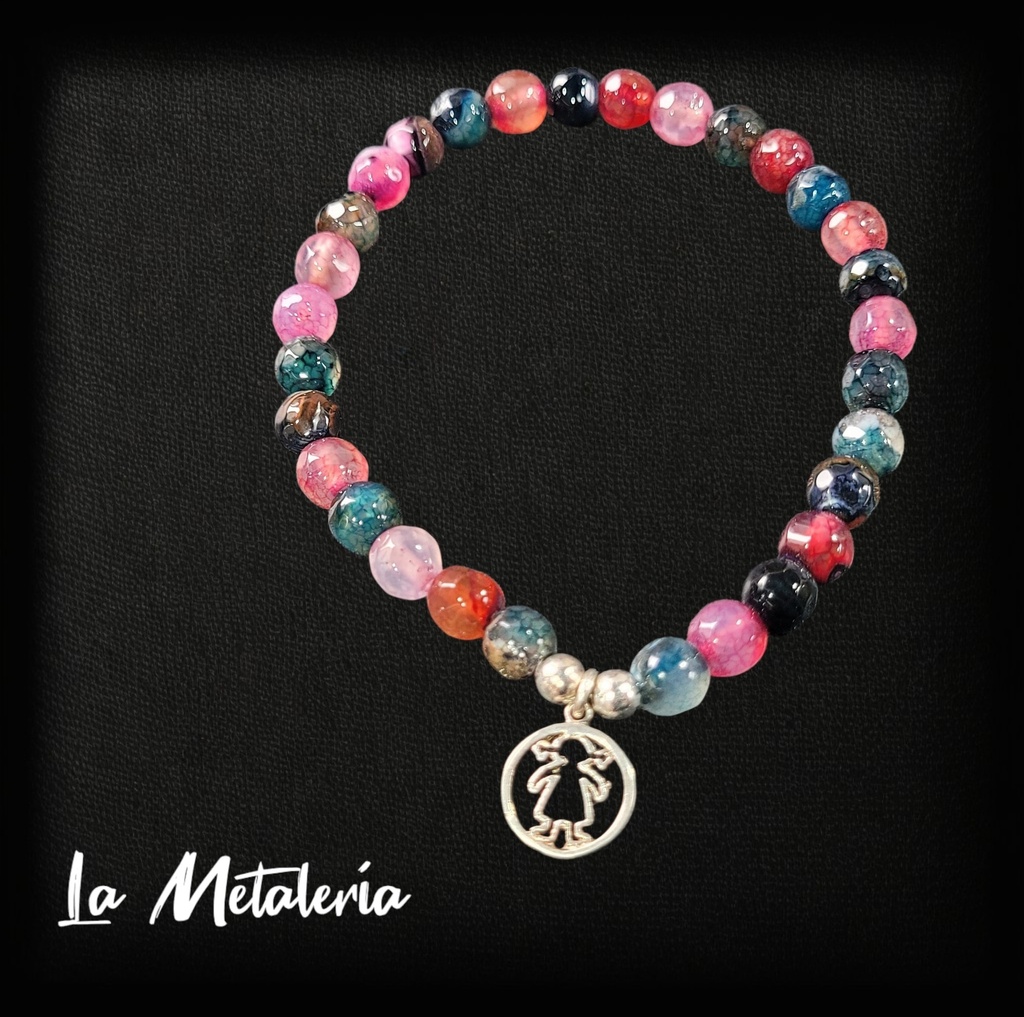 Pulsera PMP Niña Ágatas Multicolor