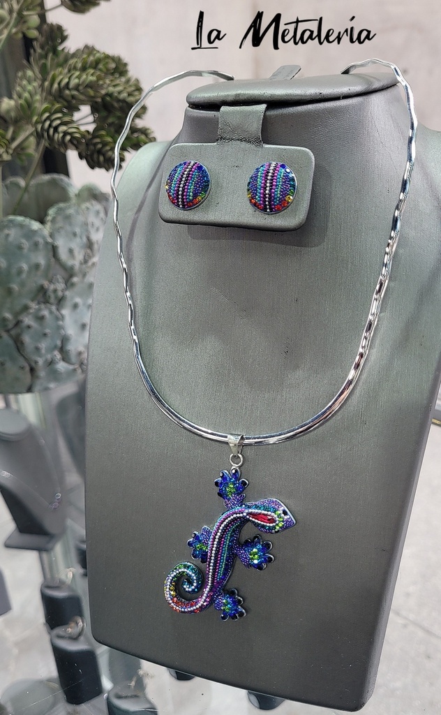 Set Huichol Iguana B
