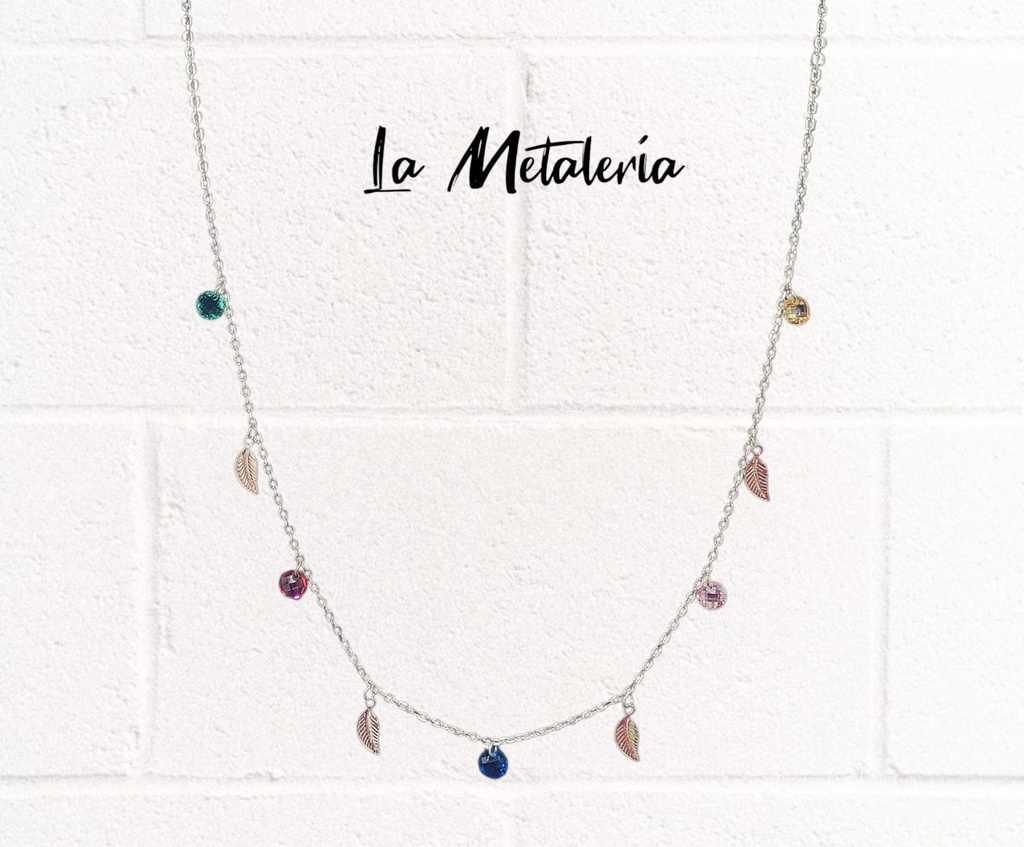 Collar Hojitas y Colores r