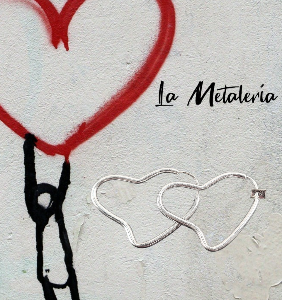 Arracadas Corazón de Lado