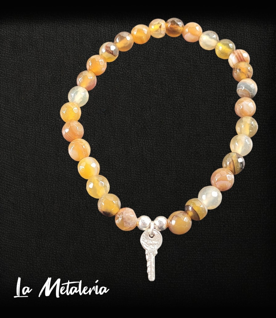 Pulsera PMP Llave Ágatas Amarillas