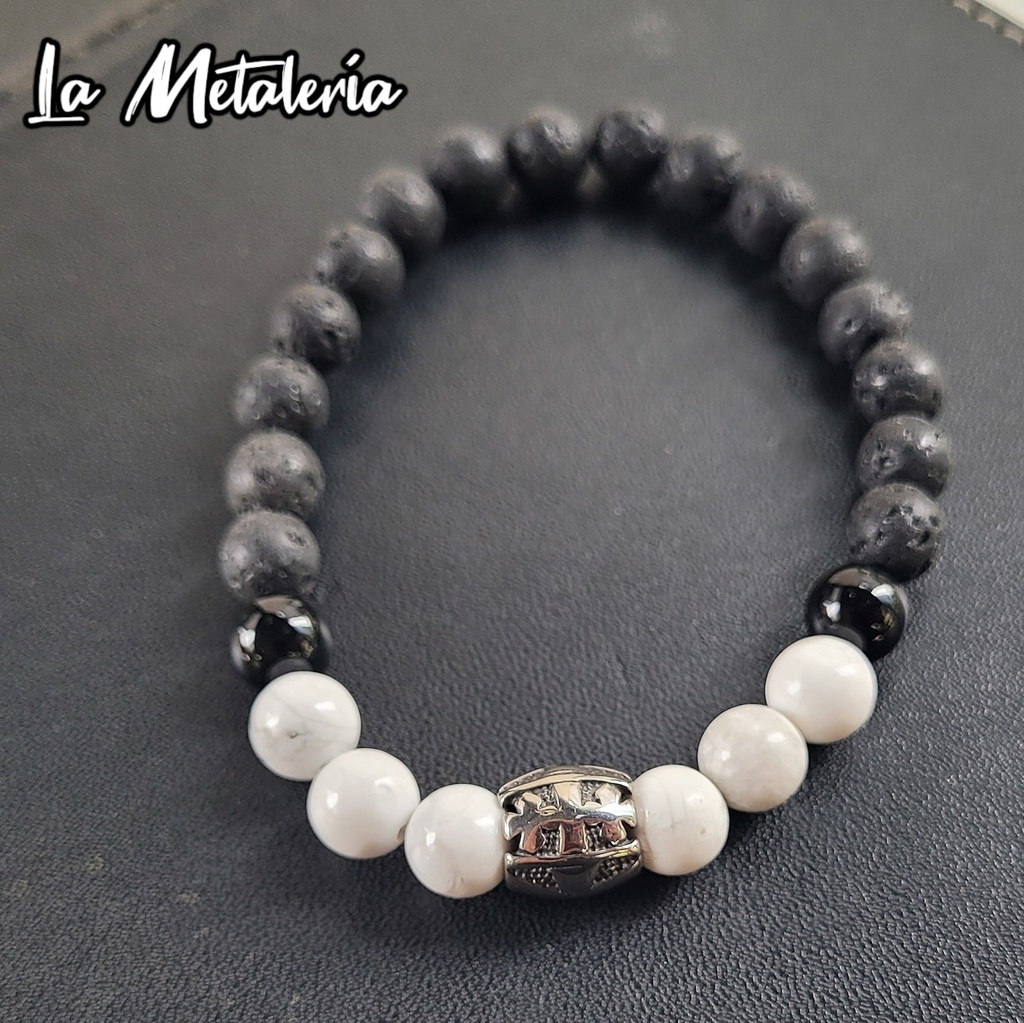 Pulsera PHA Barril Cruces Howlita