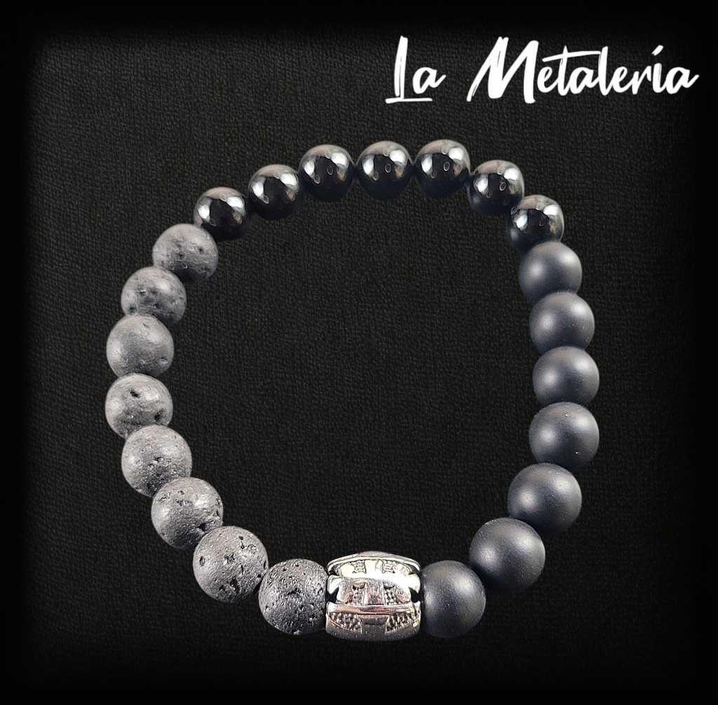 Pulsera PHA Barril Cruces Negra