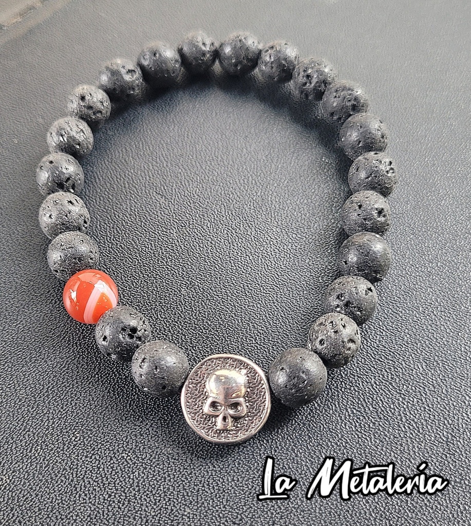 Pulsera PHA Cráneo Naranja