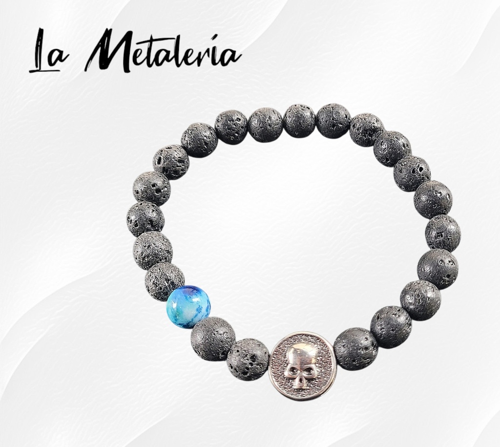 Pulsera PHA Cráneo Azul