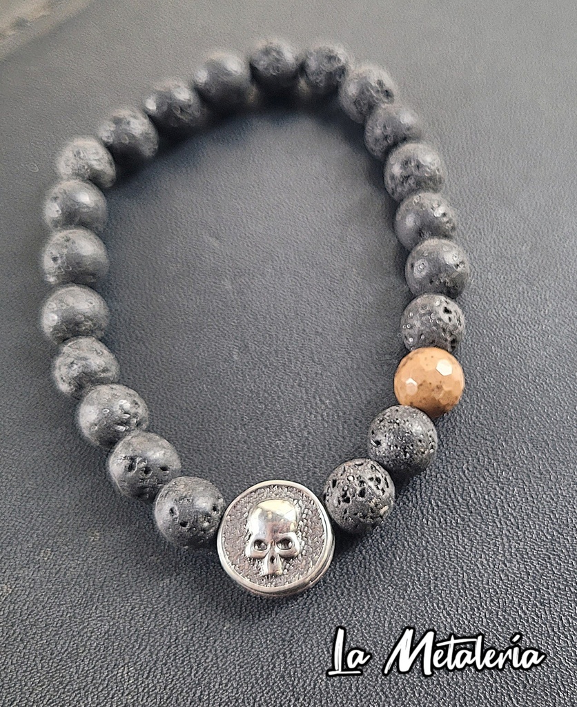 Pulsera PHA Cráneo Café