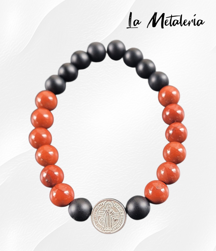 Pulsera PHP San Benito Jaspe Rojo