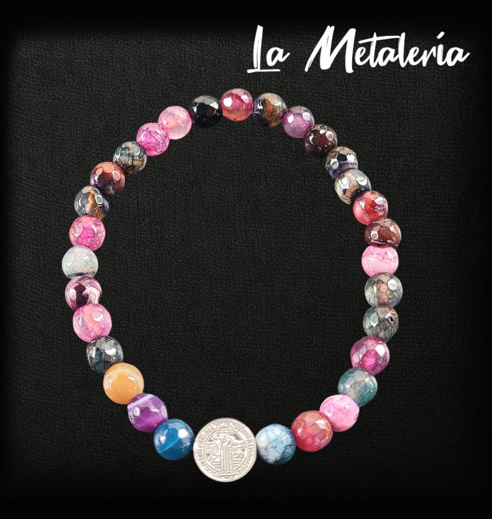 Pulsera PMP San Benito Ágatas Multicolor