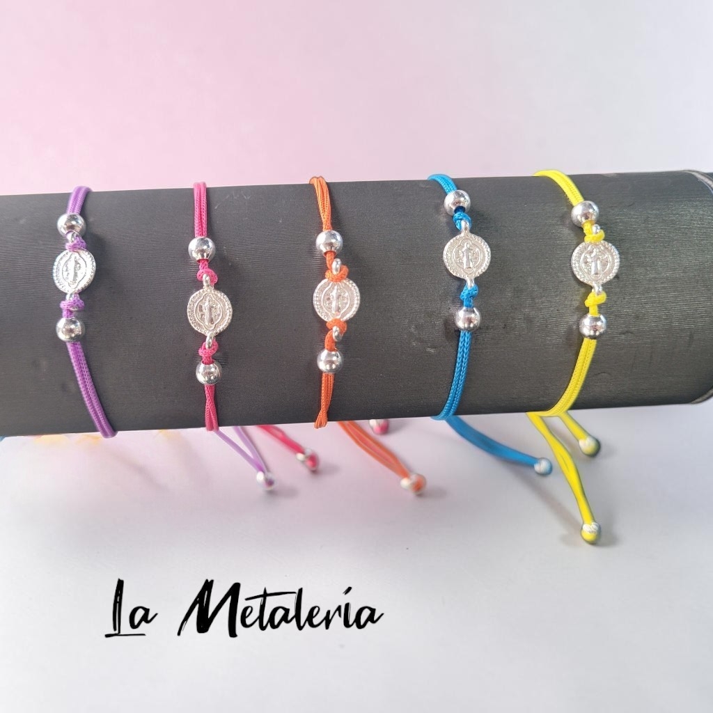 Pulsera Hilo y San Benito mini