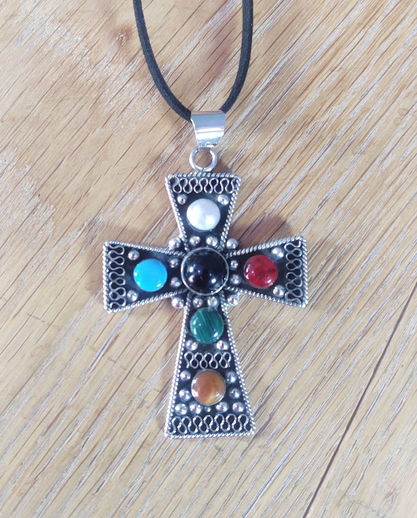 Dije Cruz de Colores
