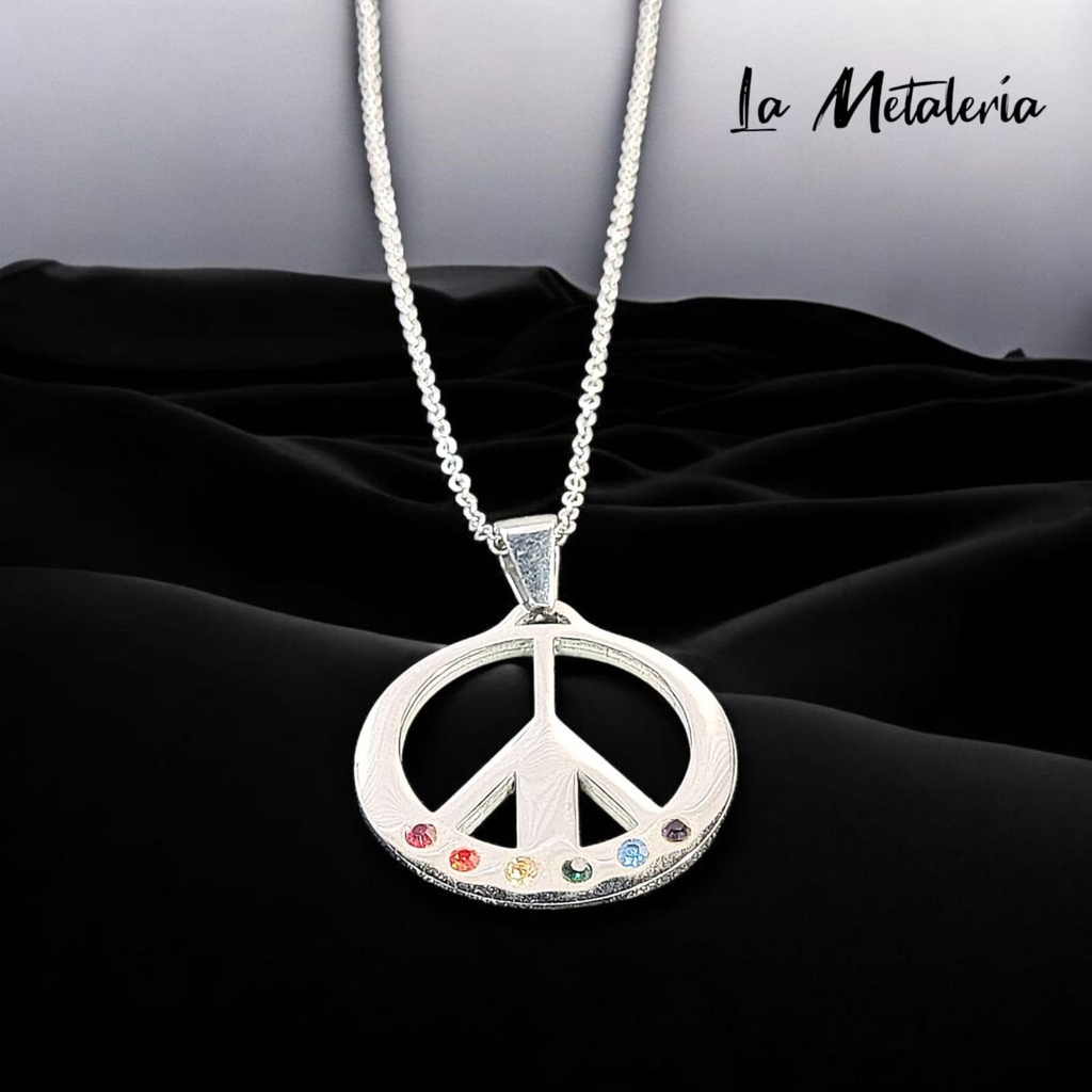 Dije Símbolo de la Paz Colores