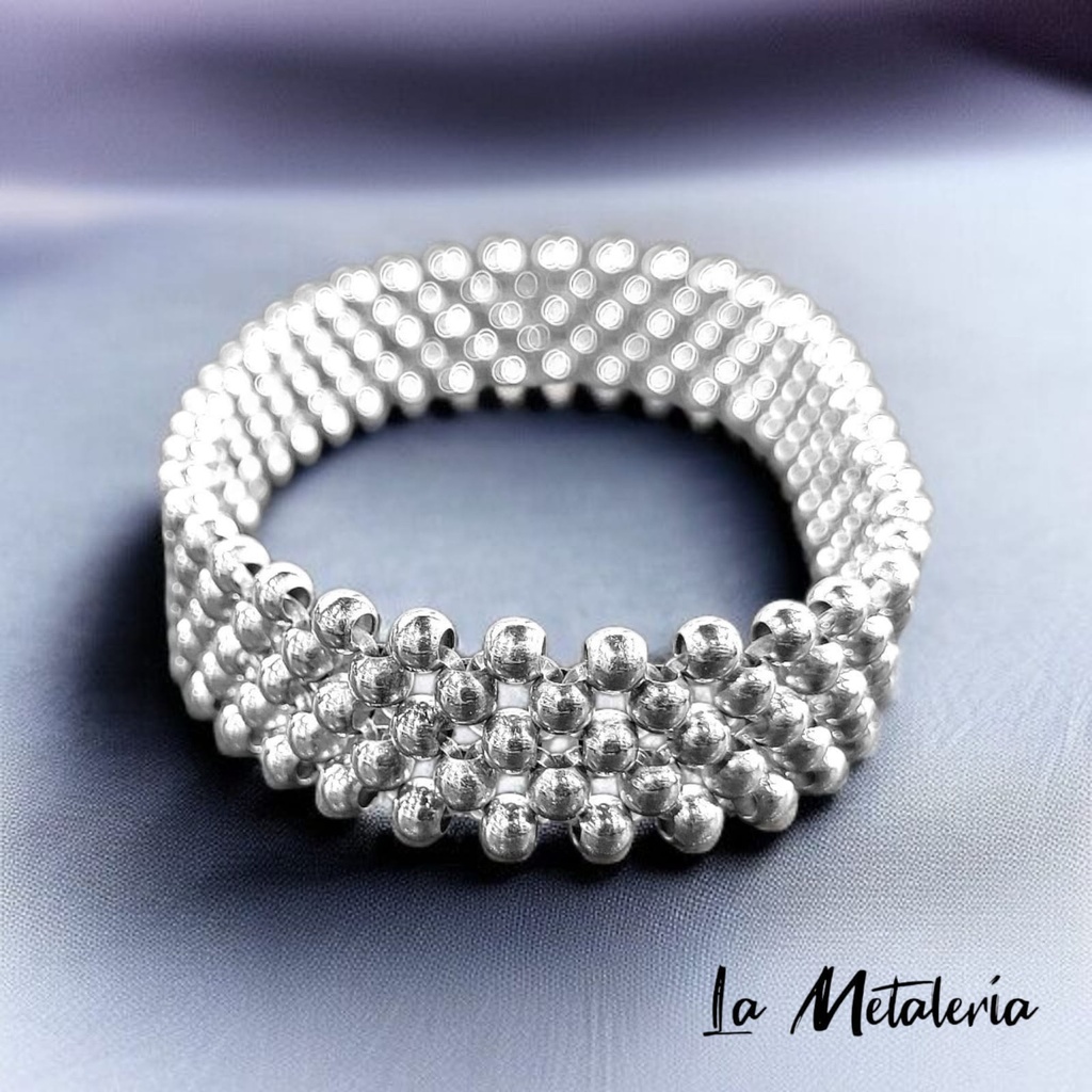 Pulsera Bolitas de Plata 5hbch
