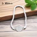 Pulsera Bolitas de Plata y San Benito