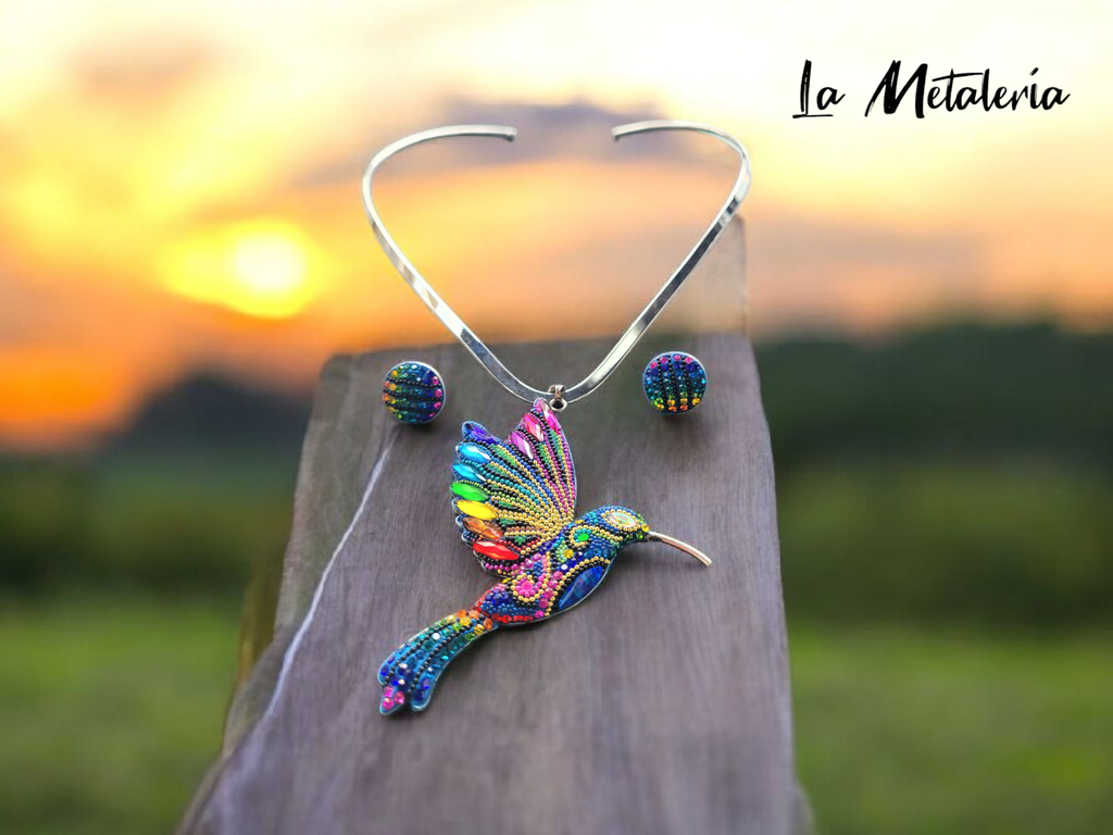 Set Huichol Colibrí Arcoiris