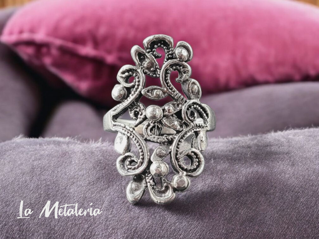 Anillo Hojas Encaje