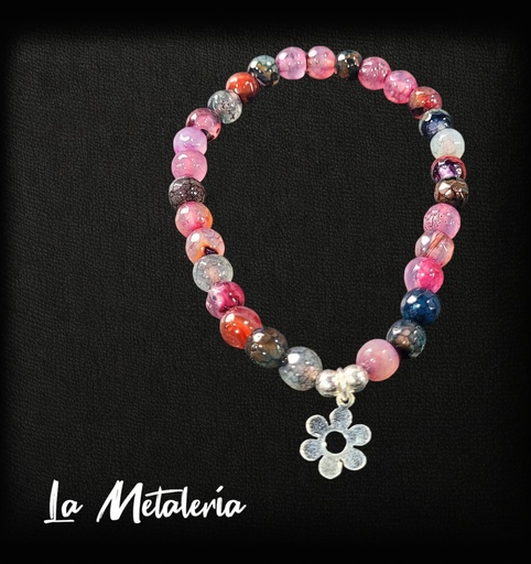 Pulsera PMP Flor Ágatas Multicolor B