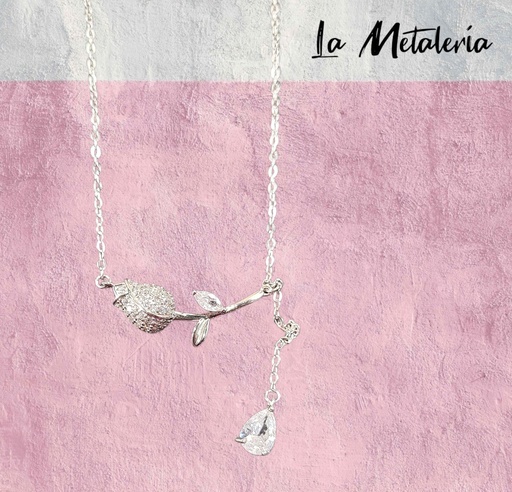 Collar Tulipán con Zirconia r