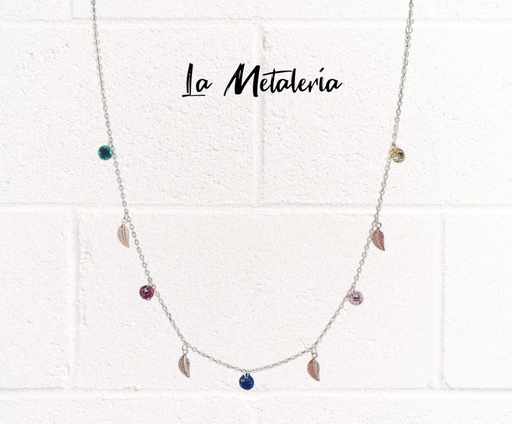 Collar Hojitas y Colores r