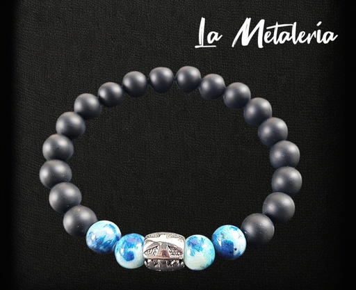 Pulsera PHA Barril Cruces Jade