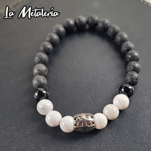 Pulsera PHA Barril Cruces Howlita