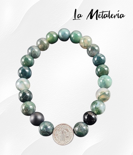 Pulsera PHP San Benito Ágatas Verdes