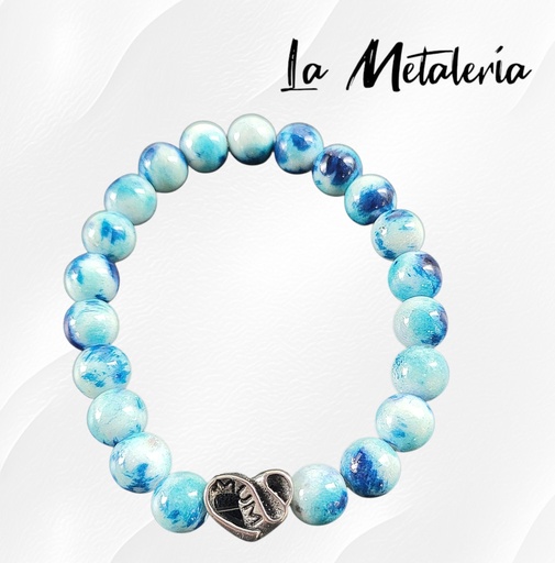 Pulsera PMA Mum Jade Candy Azul