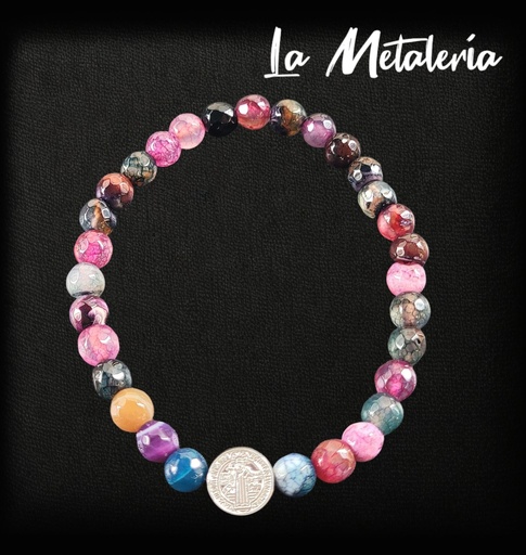Pulsera PMP San Benito Ágatas Multicolor