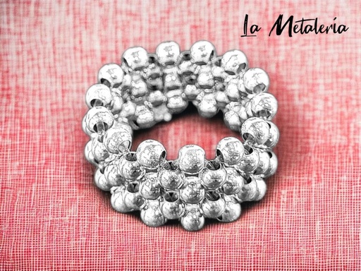 Anillo Bolitas de Plata 5hbch