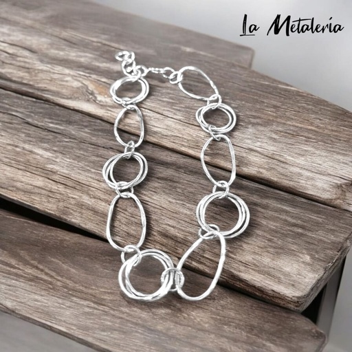 Pulsera Engarzada Círculos y Óvalos