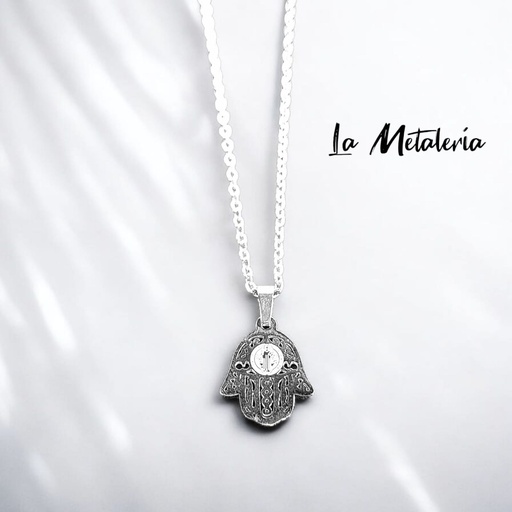 Dije Mano de Fátima con San Benito Ac