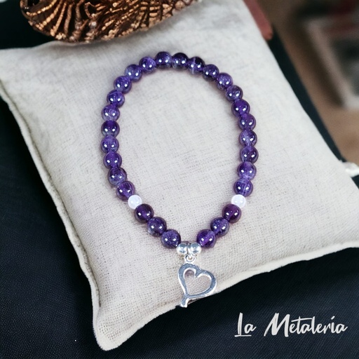 Pulsera PMP Corazón Amatista