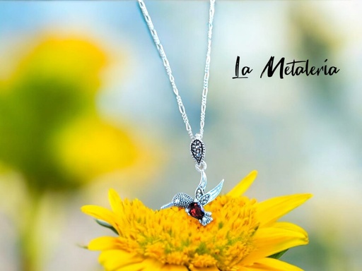 Dije Colibrí con Zirconia y Marquesitas