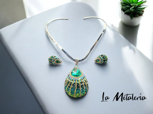 Set Huichol Gota Esmeralda