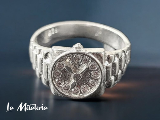 Anillo Reloj con Zirconias